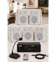 Lastvoice Large Paket-4 Hoparlör ve Anfi Anons Ses Sistemi Seti