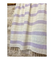 Ketenli Pamuklu Lila 90x190 Peştemal