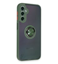 ERTAN Samsung Galaxy A24 4G Kılıf Montreal Yüzüklü Silikon Kapak - Yeşil