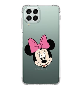 Samsung Galaxy M33  Köşe Korumalı Antişok Kapak Minnie Mouse Tasarımlı Şeffaf  Kılıf