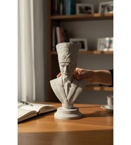 Atatürk Büstü Figürlü Mini Biblo (Gri)