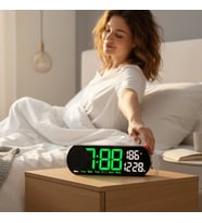 Akıllı LED Dijital Alarm Saat – Sıcaklık ve Tarih Göstergeli, Büyük Ekranlı Masa Saati