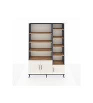 Arges Dolap 10 Raflı 3 Kapaklı 132x30x195 Antrasit-Aytaşı/Çam