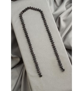 Hematit Doğal Taş Mat Siyah Kare Kesim 6x6mm Dizi