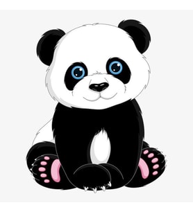 Sevimli Panda Araba Arka Cam Sticker Etiket Yapıştırma 17cm