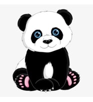 Sevimli Panda Araba Arka Cam Sticker Etiket Yapıştırma 17cm