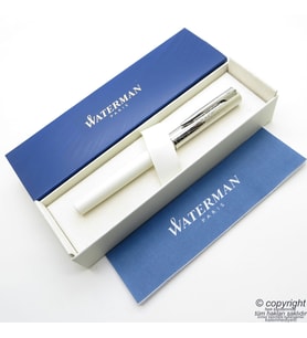 Waterman Allure Deluxe Beyaz Dolma Kalem  İsme Özel Kalem  Hediyelik Kalem