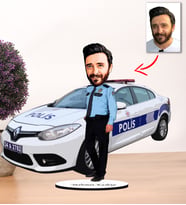 Kisiye Özel Karikatür Erkek POLİS Biblo MODEL 3