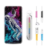 Xiaomi Redmi 8A 8 Pro 9C 9T 10C 11T Pro Kılıf Kablo Koruma Spiral Silikon Astronot Signs 1753