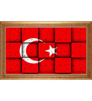 ALTIN ÇERÇEVELİ PASPARTULU TABLO CR169