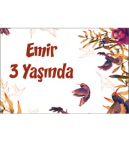 Sonbahar ve Kuşlar Temalı Doğum Günü Afişi 35X50 cm