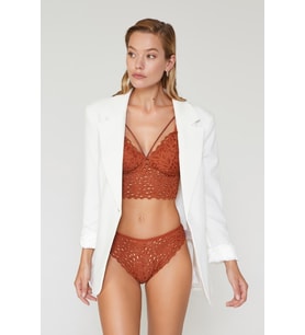 Liona Dantelli Ekru Bralet Takım