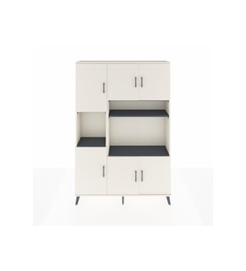 Arges Dolap 9 Raflı 6 Kapaklı 132x30x195 Aytaşı-Aytaşı/Antrasit