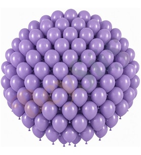 Lavanta Renk Lateks Retro Balon (30 cm) - 100 Adet