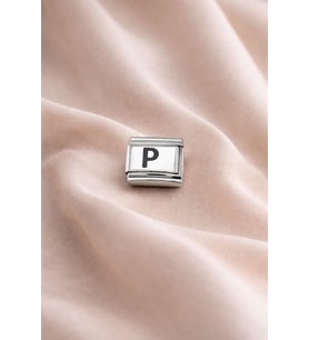“P” Harf Charm – Çelik Bileklik Modülü, Kişiye Özel Harf Aksesuarı