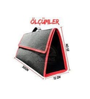 ARAÇ BAGAJ DÜZENLEYİCİ ÇANTA  50x20x15cm (Siyah-Kırmızı)