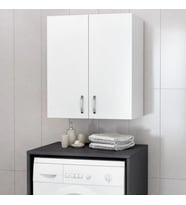 Montana Banyo Dolabı, Makina Üstü Dolap, Havlu Dolabı, Çamaşır Dolabı, Kapaklı Dolap Beyaz