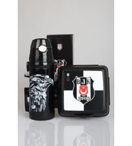 "DEKOMUS CEP DEFTERİ HEDİYELİ" LİSANSLI BEŞİKTAŞ 500 ML ÇELİK MATARA VE BESLENME KABI SETİ 1903