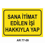 İŞ GÜVENLİĞİ UYARI LEVHASI 1 ADET PVC 21 X 29CM