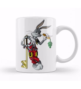 Looney Tunes The King  Bugs Bunny Kupa Bardak Porselen