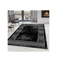 Rovigo Home Dijital Baskı Yıkanabilir Kaymaz Taban Salon Halısı RVG0295-SD870 (Siyah)