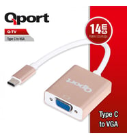 QPORT QPORT Q-TV TYPE-C TO VGA 60Hz 1920x1080P ÇEVİRİCİ