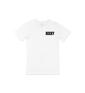 Rocky Cep Logo Tasarımlı Beyaz Tişört