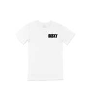 Rocky Cep Logo Tasarımlı Beyaz Tişört