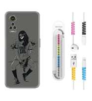 General Mobile GM 21 Pro GM 22 Pro Plus Kılıf Kablo Koruma Spiral Silikon Purest Evil 1627