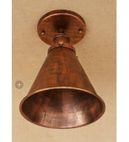 MYLİGHTS RETRO RUSTİK BAKIR ESKİTME KONİK AVİZE 189 CM EN (Siyah)