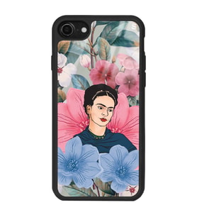 iPhone 7 Flowers Frida Kahlo Tasarımlı Glossy Telefon Kılıfı