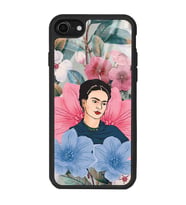 iPhone 7 Flowers Frida Kahlo Tasarımlı Glossy Telefon Kılıfı