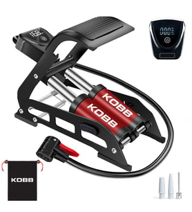 KOBB KB5402D Çift Pistonlu Dokunmatik Dijital Basınç Göstergeli Ayak Pompası + Taşıma Kılıfı