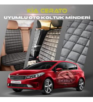 Kia Cerato Antrasit Renk Tay Tüyü Cepli & Terletmez Sırtlı Oto Koltuk Minder Seti - Koltuk Koruma Kılıfı (ÖN & ARKA TAM SET)