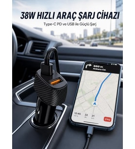 Northcity PG-38 Araba Şarj Başlığı: 38W Yüksek Hızlı Şarj ve PD Desteği