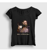 Presmono Kadın Siyah Dude The Big Lebowski T-Shirt 458201tt