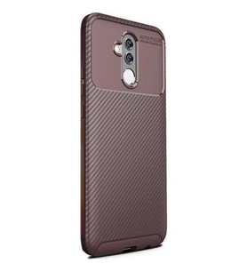 Zore Mate 20 Lite ile Uyumlu Negro Silikon Kılıf Kahverengi