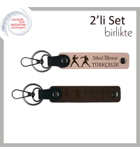 Boksla Dengeyi Harmanlayan, Zen Temalı, Kişisel Yazılı Anahtarlık Seti, Yavru Ağzı-Koyu Kahve