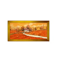 Manzara Temalı Kanvas Tablo 80 x 110 cm Gold Çerçeve
