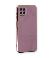 Galaxy A22 Kılıf Volet Silikon - Mor