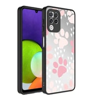 Samsung Galaxy A22 4G Uyumlu Kılıf Aynalı Desenli Kamera Korumalı Parlak Zore Mirror Kapak