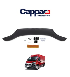 CAPPAFE Fiat Ducato Ön Kaput Koruyucu Rüzgarlık 4mm Parlak Siyah 2014-›