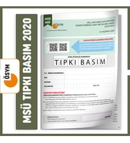 MSÜ 2020 ÖSYM Tıpkı Basım Türkiye Geneli Dijital Çözümlü Çıkmış Soru Kitapçığı
