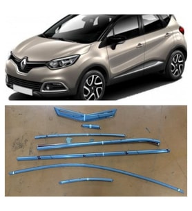 Renault Captur Icon (Joy ve Touch) 18 Parça Cam Çerçevesi 2020+ Sonrası (Krom)