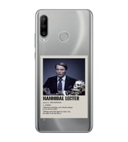 Huawei P30 Lite Uyumlu Hannibal Lecter Minimalist Poster Desenli Şeffaf Telefon Kılıfı