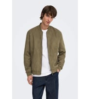 Only & Sons ONSLUCAS Erkek Süet Görünümlü Bomber Ceket Günlük Rahat Şık
