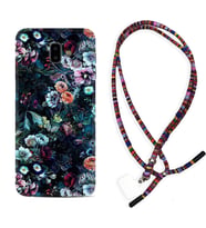 Samsung J6 Plus J7 Prime J7 Pro M20 Kılıf Boyun Asklı Rasta Silikon Great Flowers 1304