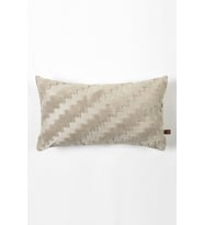 Bohem Özel Tasarım Punch Panç Desen Dekoratif Dikdörtgen Kırlent Kılıfı 28x50 cm Zigzag Natural