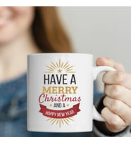 Yeni Yıl, Yılbaşı Have A Merry Christmas And A Happy New Year Baskılı Kupa