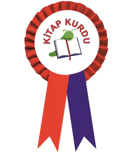 KİTAP KURDU SATEN KOKART OKUL ROZET 10 ADET